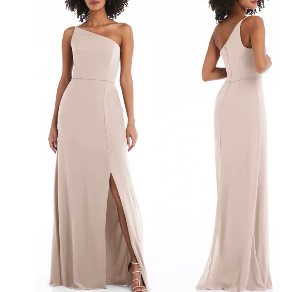 AFTER SIX One-Shoulder Crepe Trumpet Gown Size 0.